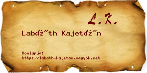 Labáth Kajetán névjegykártya
